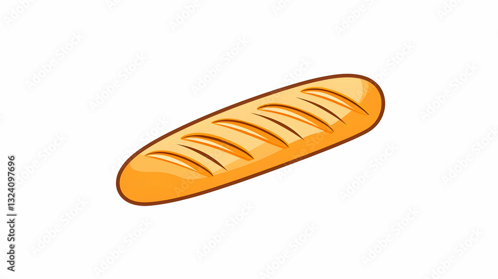 Freshly Baked Baguette with Golden Crust and Crisp Texture Freshly Baked Baguette with Golden Crust and Crisp Texture