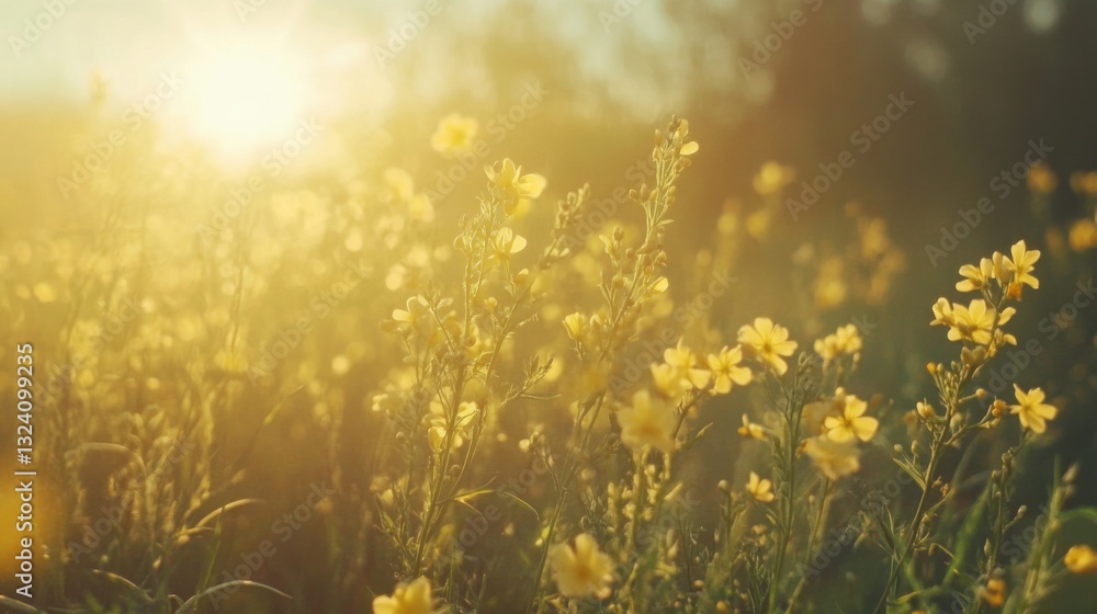 Obraz premium Golden Hour Meadow