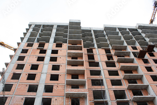 Obraz na płótnie construction of new modern residential building w salonie