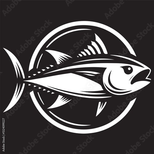 Tuna seafood. Tuna fish vector illustration