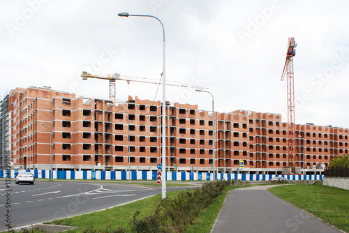 Obraz na płótnie construction of new modern residential building w salonie