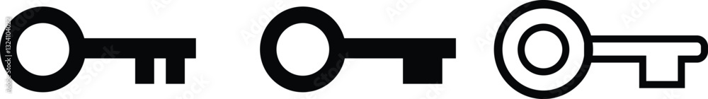 Key icon set. Key vector icon. Key symbol Key icon set. Key vector icon. Key symbol