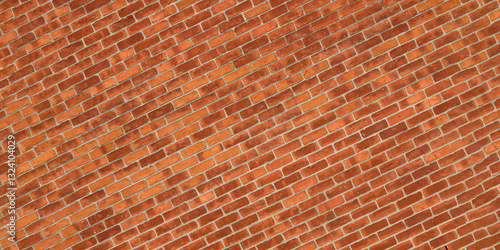 Old red brick wall background. Masonry wall, stonework