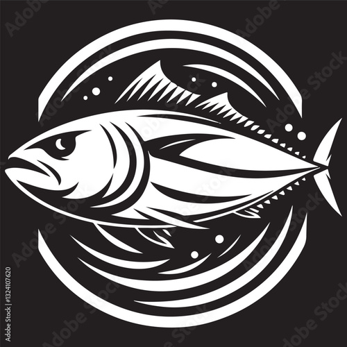 Tuna seafood. Tuna fish vector illustration