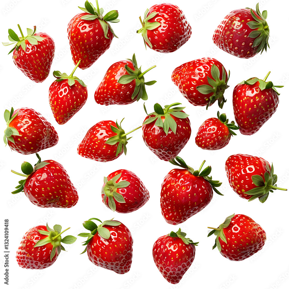 Ripe and Juicy Strawberries Displayed Against a Black Background for Culinary Inspiration Ripe and Juicy Strawberries Displayed Against a Black Background for Culinary Inspiration