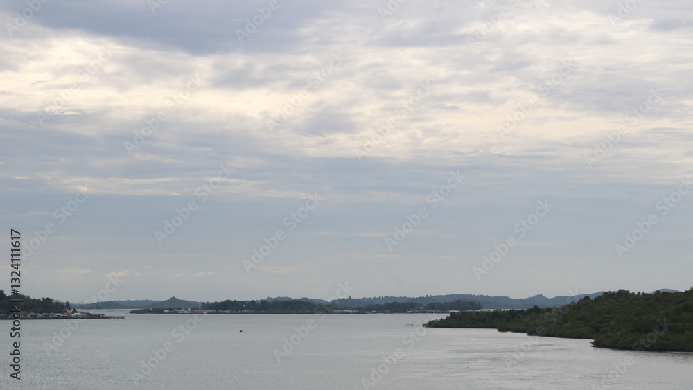 Beautiful view of the sea and islands in Batam Beautiful view of the sea and islands in Batam