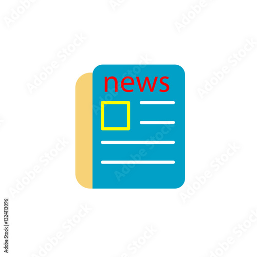 Newspaper colored icon