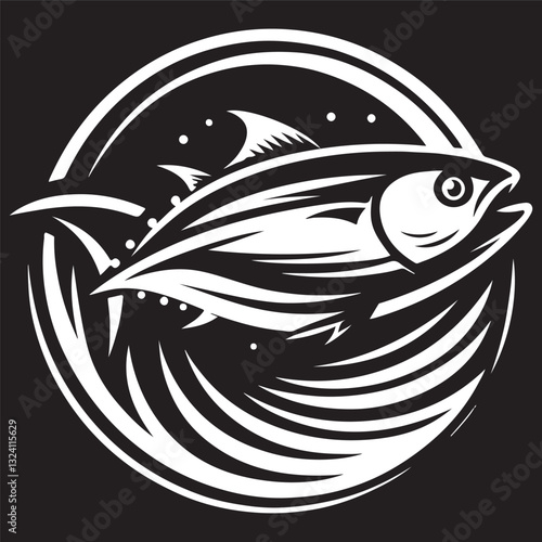 Tuna seafood. Tuna fish vector illustration