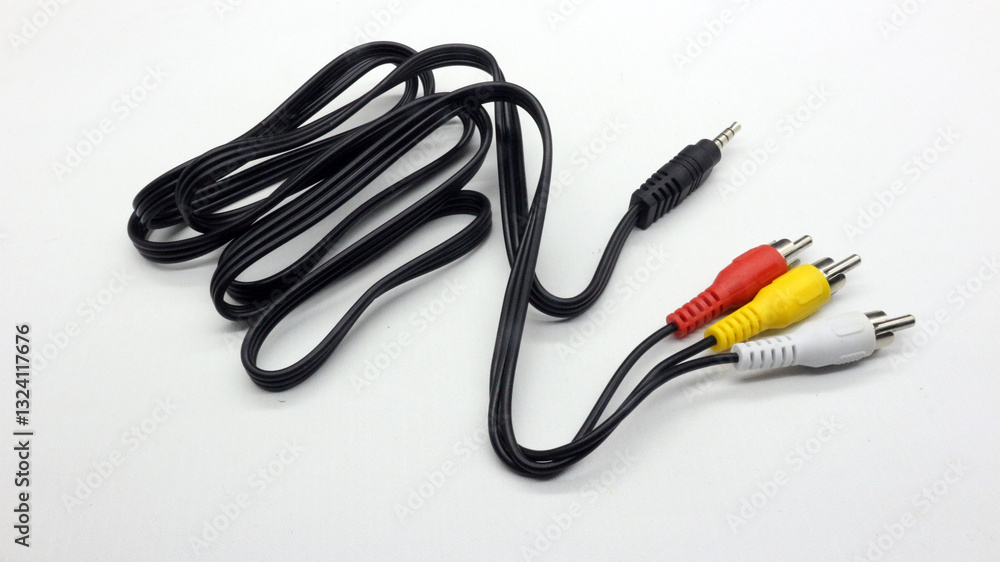 RCA Male to 3 RCA Female audio video cable isolated RCA Male to 3 RCA Female audio video cable isolated