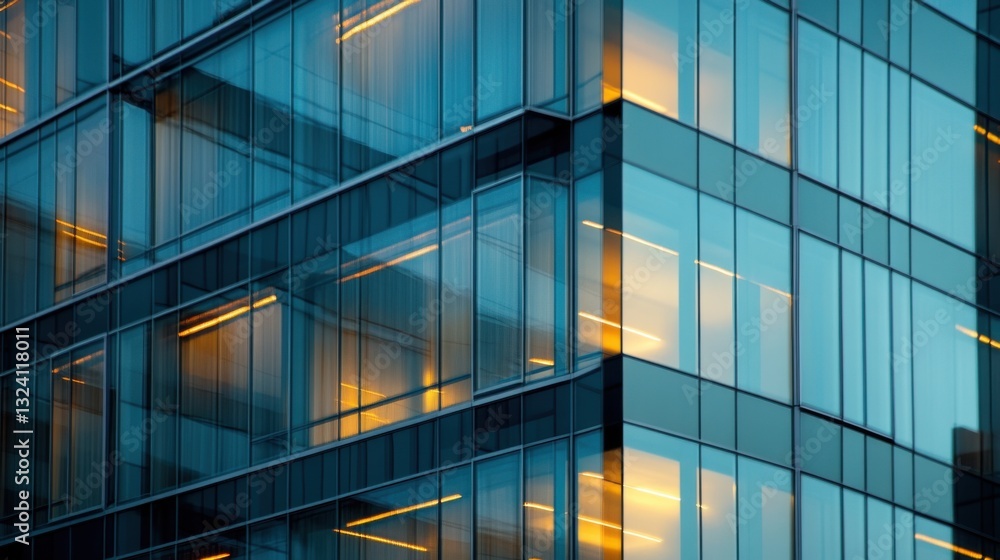 Modern glass skyscraper at night. Modern glass skyscraper at night.