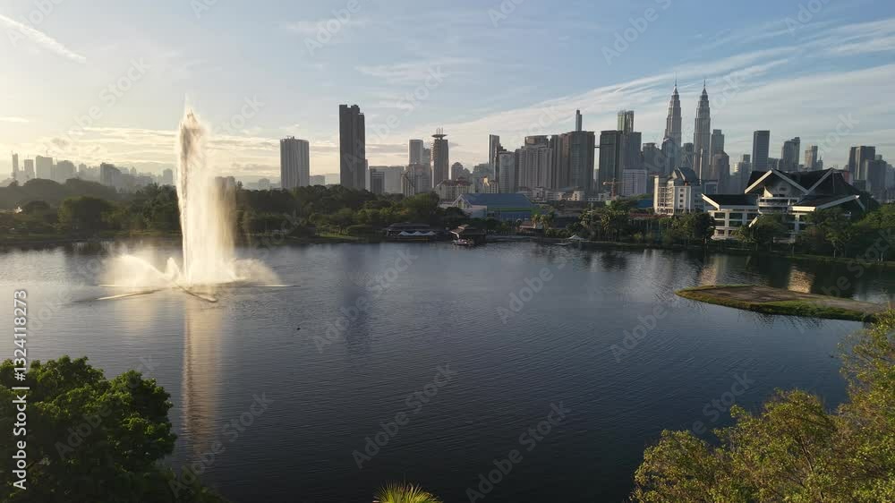 kuala lumpur malaysia tropical foreground with lake dramatic sunrise kuala lumpur malaysia tropical foreground with lake dramatic sunrise