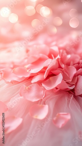 Whispers of Romance: A Delicate Dance of Pink Petals in Soft Light, Evoking Beauty, Elegance, and the Gentle Touch of Spring, Perfect for Weddings and Celebrations