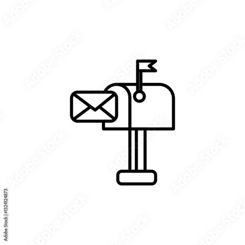 Letter Box line icon