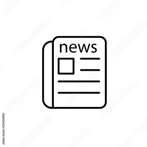 Newspaper line icon