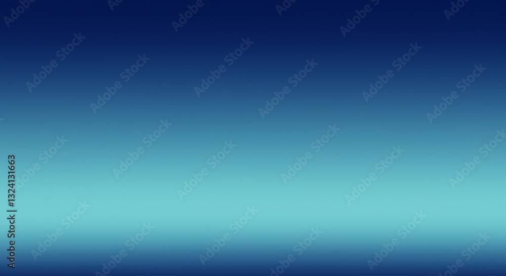 Obraz premium Serene Blue Gradient Background Softly Transitions from Deep to Light Hues. AI Generated