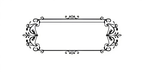 frame for text with floral ornament