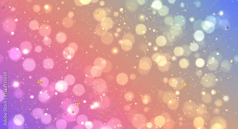 Obraz premium Pastel Bokeh Lights Softly Glow. AI Generated