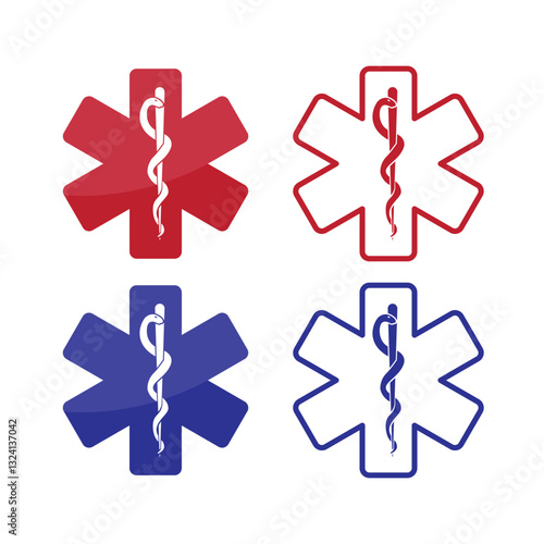 Medical Symbol of The Emergency Vector Illustration