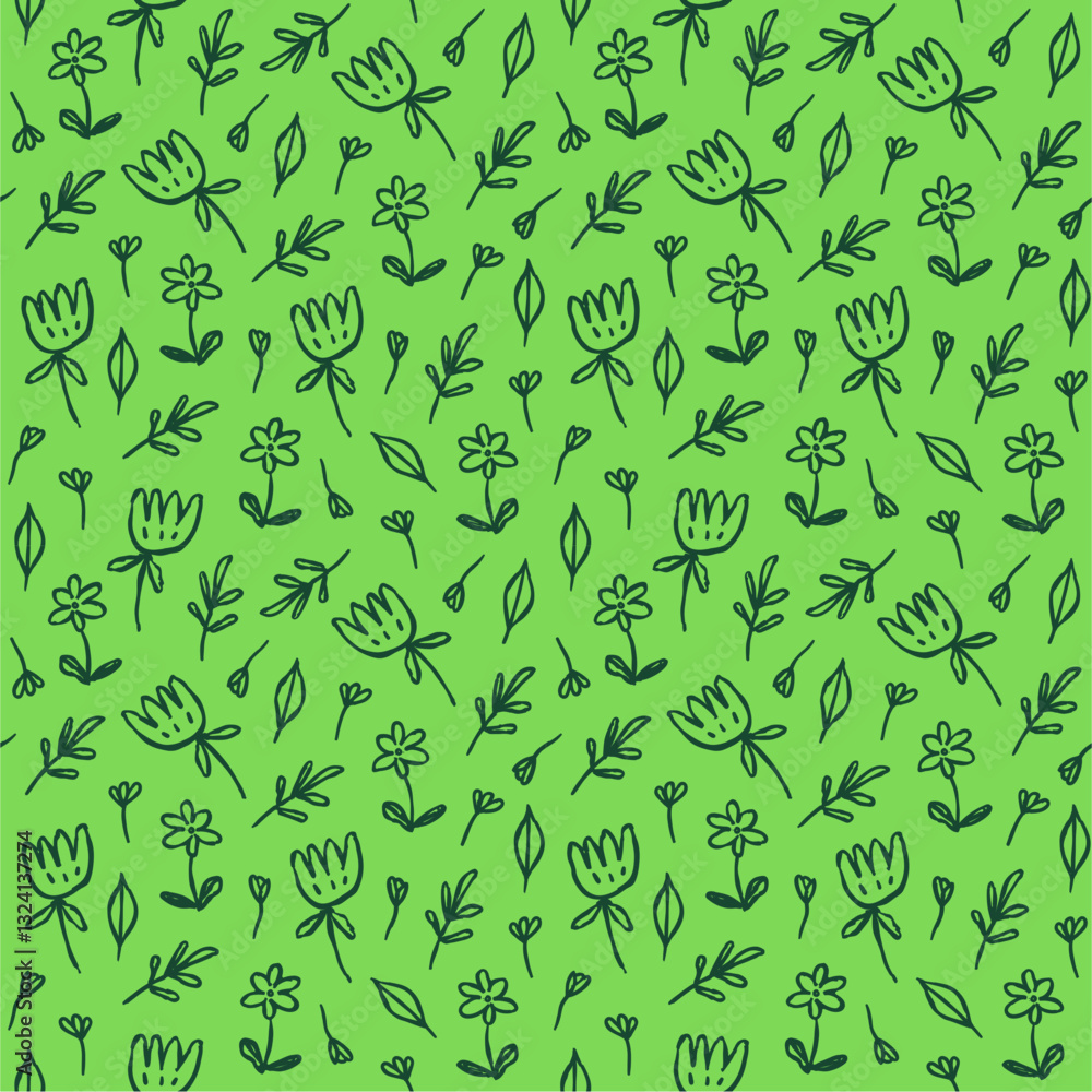 seamless background with green leaves seamless background with green leaves