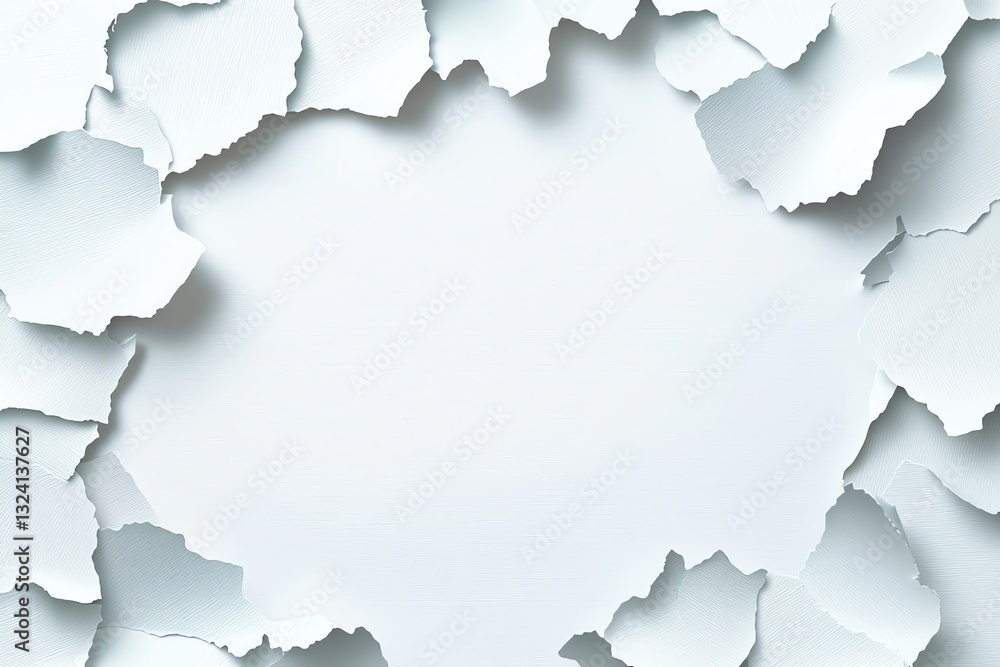 This image features a textured background of torn paper edges, creating a visually striking frame This image features a textured background of torn paper edges, creating a visually striking frame