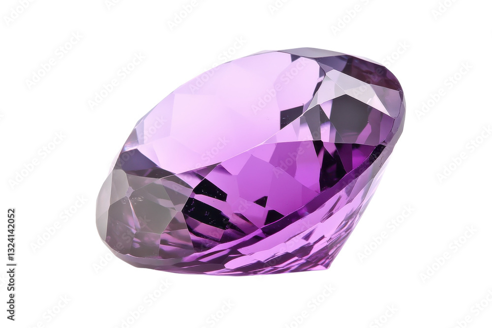 A dazzling purple gemstone sparkling under soft light, showcasing intricate facets and elegance isolated on transparent background A dazzling purple gemstone sparkling under soft light, showcasing intricate facets and elegance isolated on transparent background