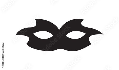 Silhouette superhero mask vector icon set EPS10