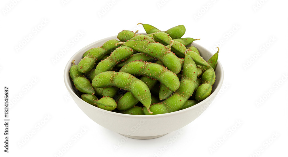 Bowl of Spicy Edamame Japanese Soybeans Healthy Snack Food Photography Bowl of Spicy Edamame Japanese Soybeans Healthy Snack Food Photography