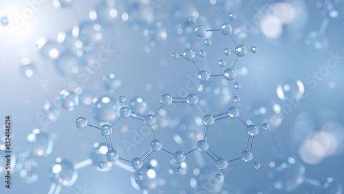 Wallpaper Mural desmethylclozapine molecular structure 3d, antipsychotics structural chemical formula view from a microscope Torontodigital.ca