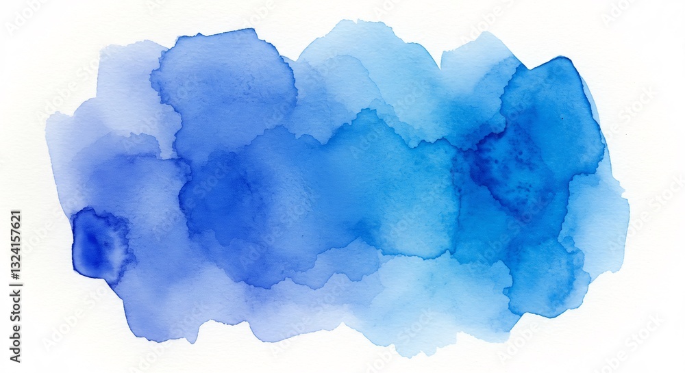 Serene Blue Watercolor Wash Abstract Texture. AI Generated Serene Blue Watercolor Wash Abstract Texture. AI Generated