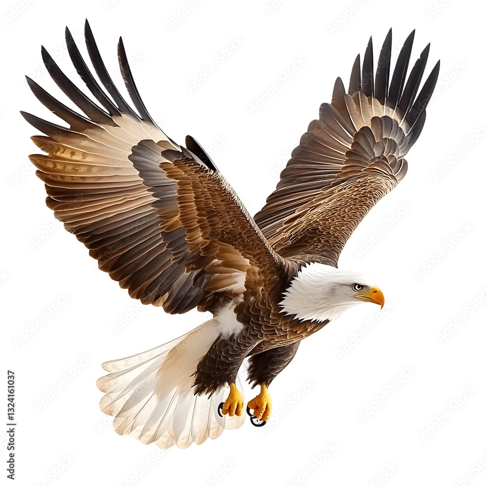 Fototapeta premium American Bald Eagle In Flight