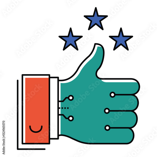 Grateful Ai Emotion Vector Symbol Icon Design