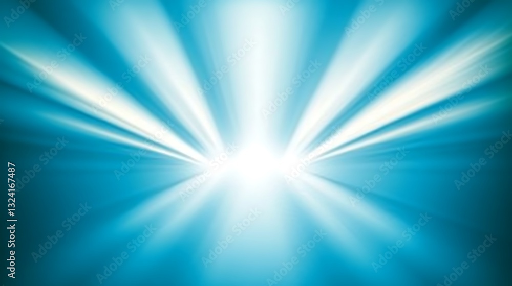 A bright light emits rays across a blue background beautifully A bright light emits rays across a blue background beautifully