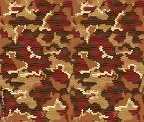 camouflage Pattern military army seamless pixel textile geometric texture fashion