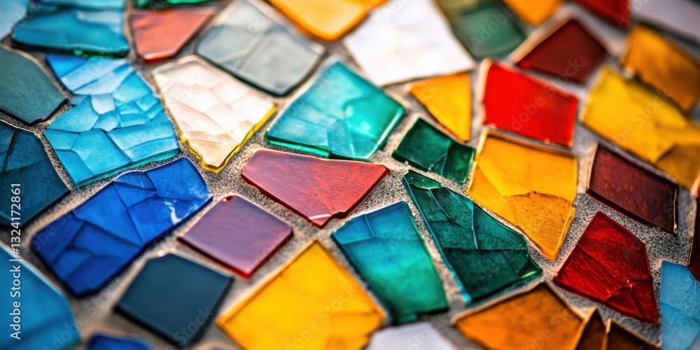 Fototapeta premium Colorful mosaic art with geometric shapes and vibrant colors International Day of Multilateralism and Diplomacy for Peace