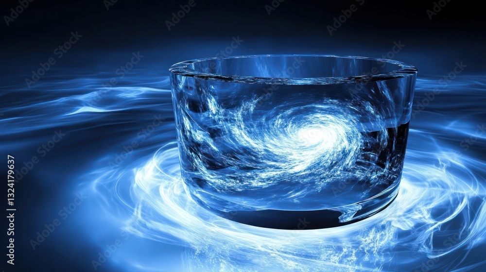 Cosmic vortex in a glass cylinder