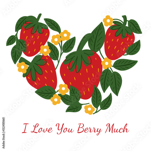 Heart-Shaped Strawberry Wreath with 