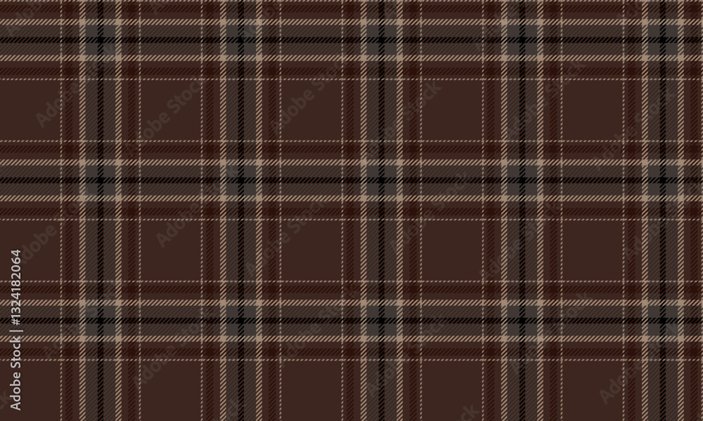 Seamless plaid pattern, brown, cream, black, suitable for clothing design such as skirts and pants, with a simple and classic style, vector illustration. Seamless plaid pattern, brown, cream, black, suitable for clothing design such as skirts and pants, with a simple and classic style, vector illustration.