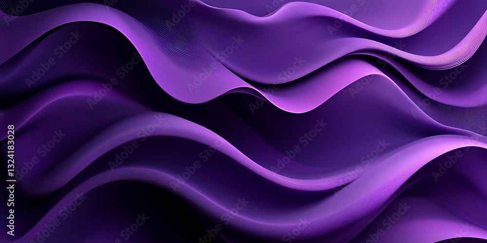 Fototapeta premium Purple Waves Abstract Background