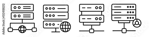 proxy server icon, proxy server line art - simple line art of proxy server, perfect for proxy server logos and icons