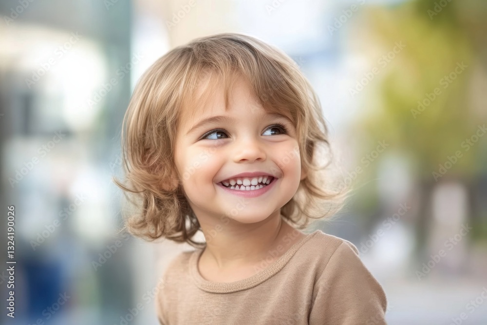 Joyful child smiling outdoors urban park portrait photography daytime close-up happiness Joyful child smiling outdoors urban park portrait photography daytime close-up happiness