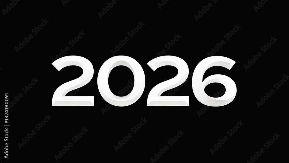 2026 Design Illustration, flat style, simple, memorable and eye catching, can use for Calendar Design, Website, News, Content, Infographic, Happy New Year 2026 Design Illustration, flat style, simple, memorable and eye catching, can use for Calendar Design, Website, News, Content, Infographic, Happy New Year