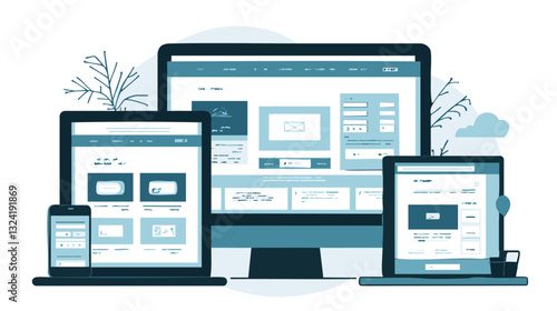 vector of a corporate website