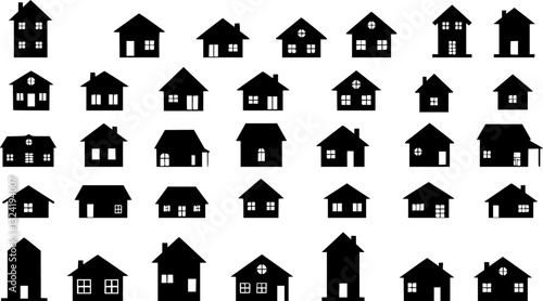 House and building icon set

