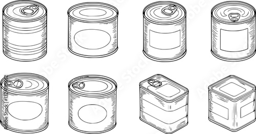 aluminum cans isolated on white