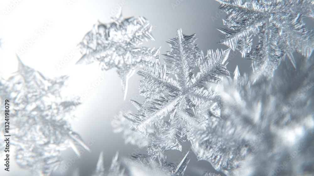 Obraz premium Detailed Winter Frost Patterns