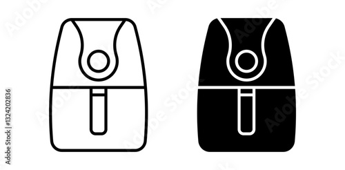 air fryer icon pack in flat and thin liner vectors graphic for ui designs