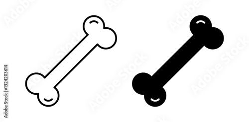 Bones icon pack in flat and thin liner vectors graphic for ui designs
