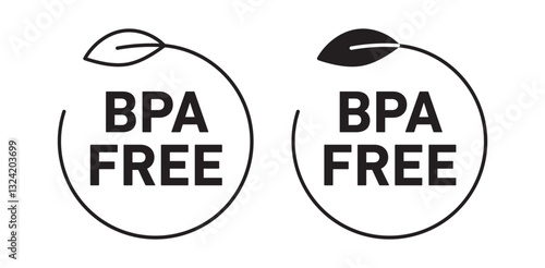 BPA free icon pack in flat and thin liner vectors graphic for ui designs