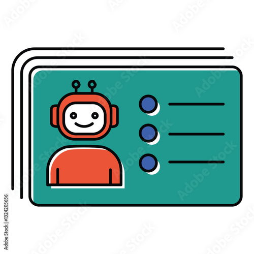 Virtual Assistant and Chatbot Contacts vector Icon design