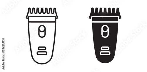 Electric razor icon pack in flat and thin liner vectors graphic for ui designs